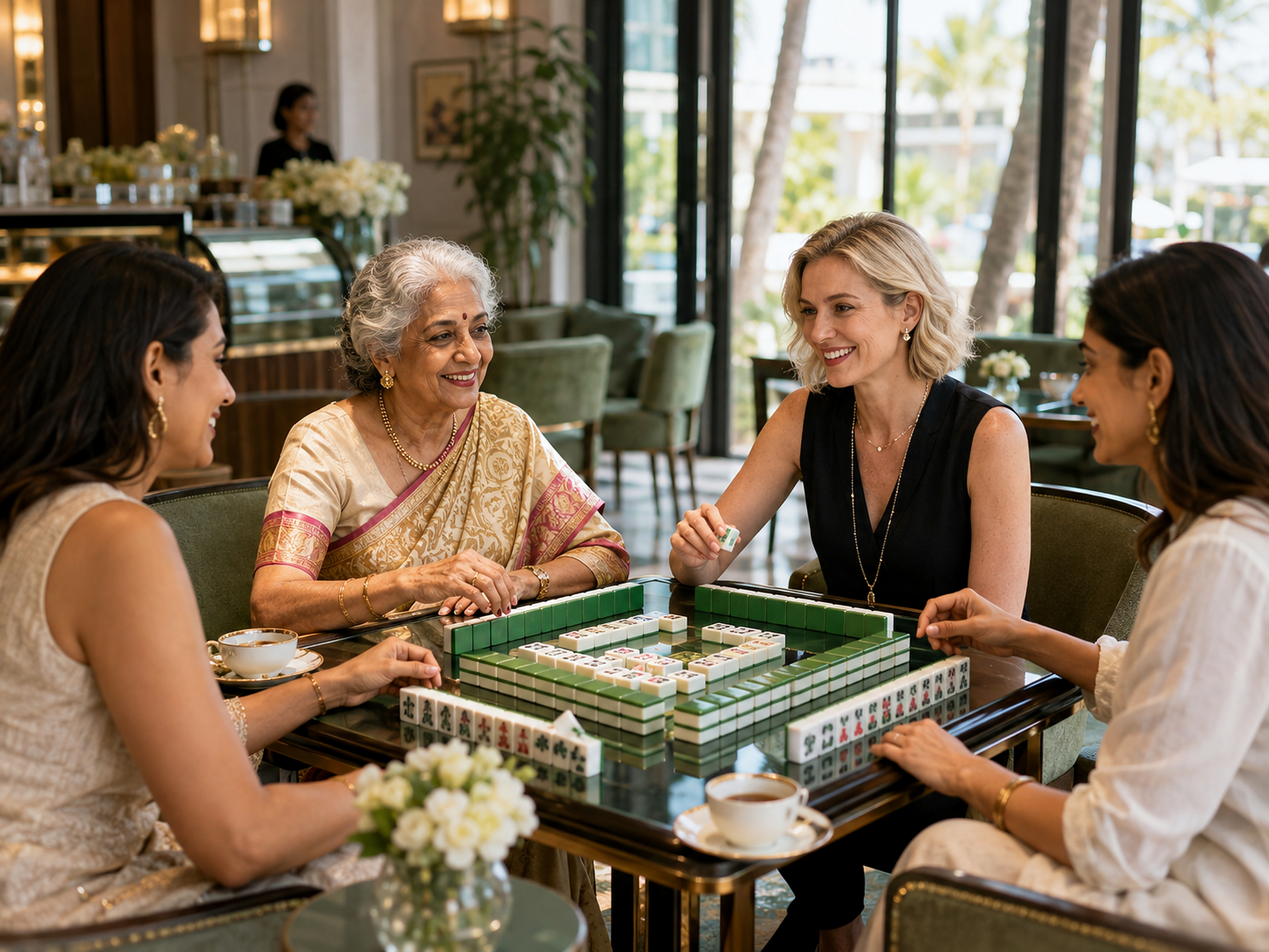 IMO members enjoying a game of Mahjong together