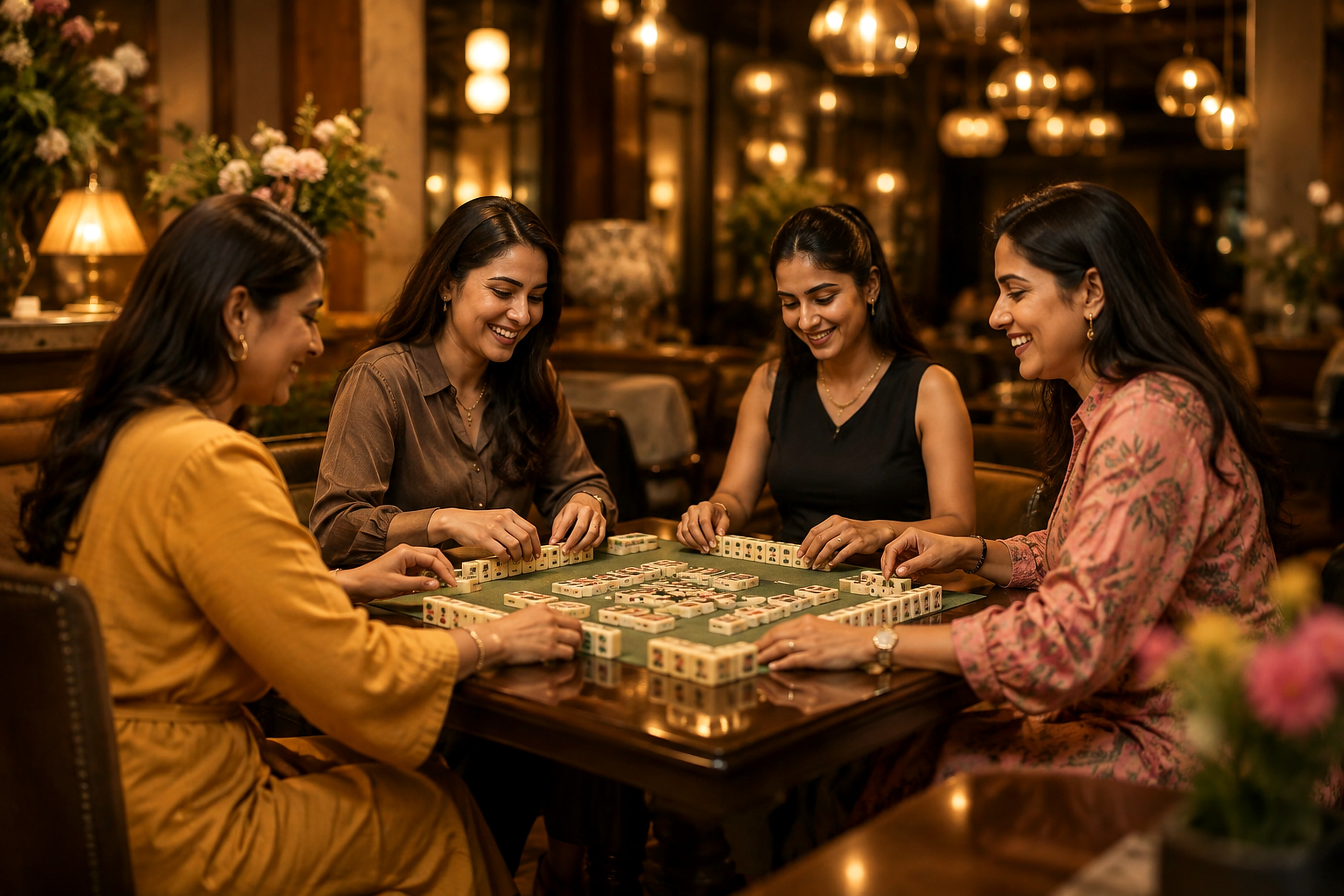 IMO members playing Mahjong together